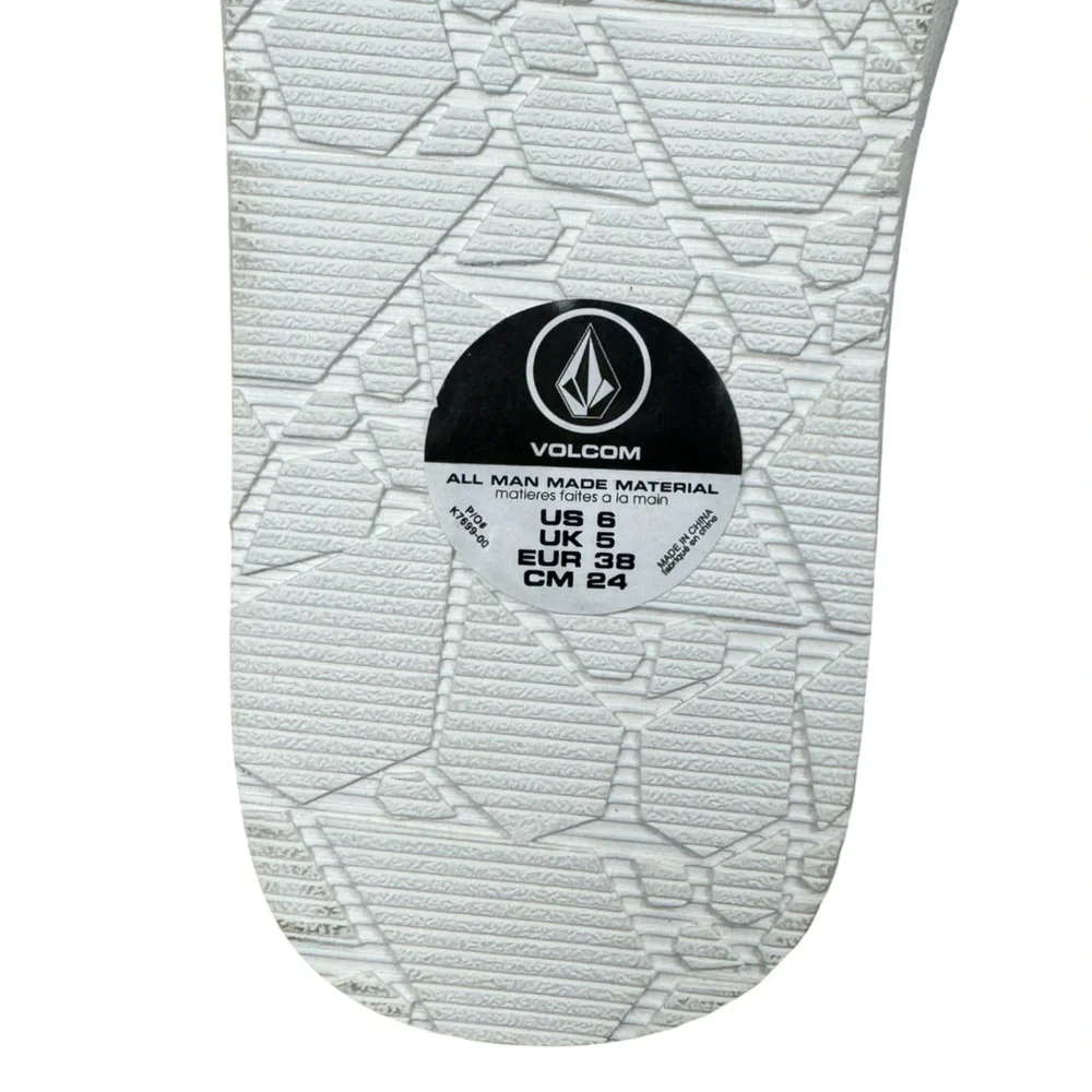 Volcom Black Eco Recliner 2 Flip Flops Mens Size 6